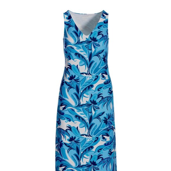 Boston Proper - Beyond Travel Islamorada V Neck Maxi Dress - Size L - Picture 3 of 4
